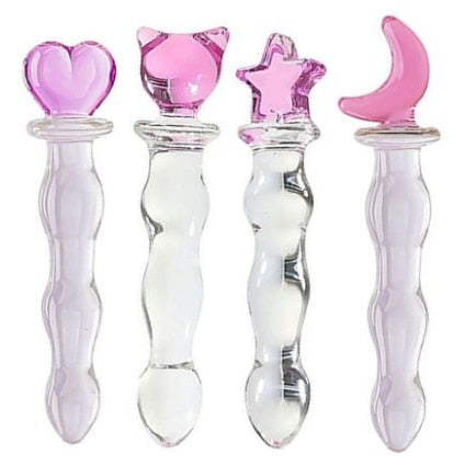 Cute Smooth Crystal Glass Anal Plug Vaginal Anal Beads Plug Massage Masturbation Adult Sex Toys for Men Women