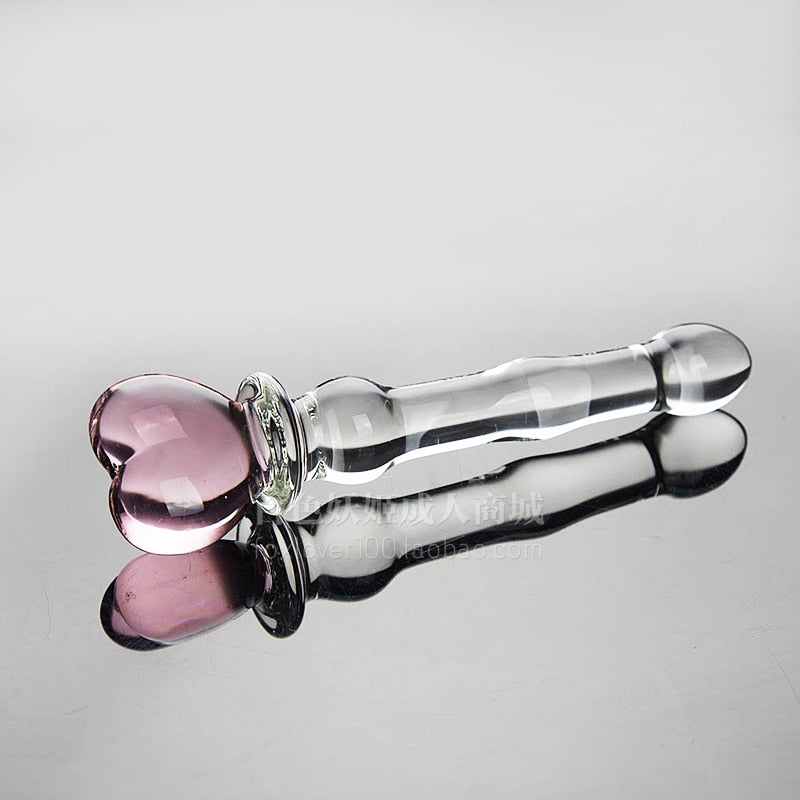 Cute Smooth Crystal Glass Anal Plug Vaginal Anal Beads Plug Massage Masturbation Adult Sex Toys for Men Women