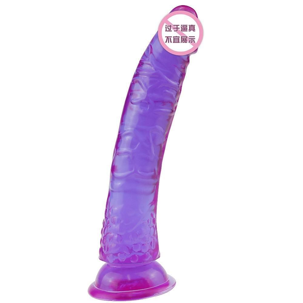 Crystal Simulation Dildo Female Fake Penis Hair Masturbation Sex Toys Adult Products