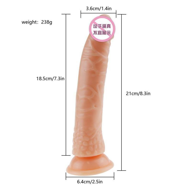 Crystal Simulation Dildo Female Fake Penis Hair Masturbation Sex Toys Adult Products