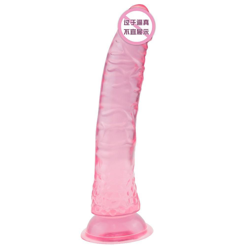 Crystal Simulation Dildo Female Fake Penis Hair Masturbation Sex Toys Adult Products