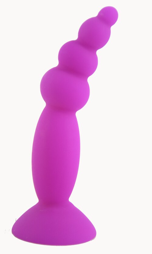 Colorful Silicone Anal Plug Suction Beads Butt Plug Anal Stopper Sex Toys G-spot Stimulate Masturbate Anal Dildo Cheap