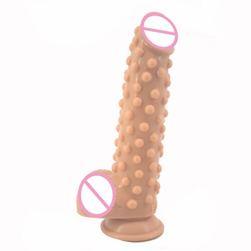 Silicone Realistic Dildo with Suction Cup Raised Pointed Extreme Stimulate Anal Dildo Big Fake Penis Sex Toys for Women