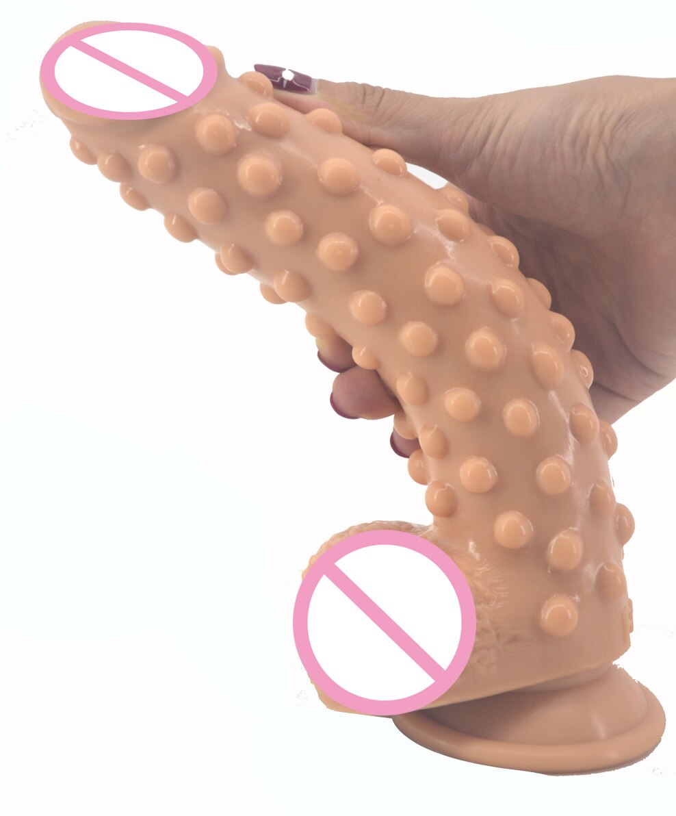 Silicone Realistic Dildo with Suction Cup Raised Pointed Extreme Stimulate Anal Dildo Big Fake Penis Sex Toys for Women