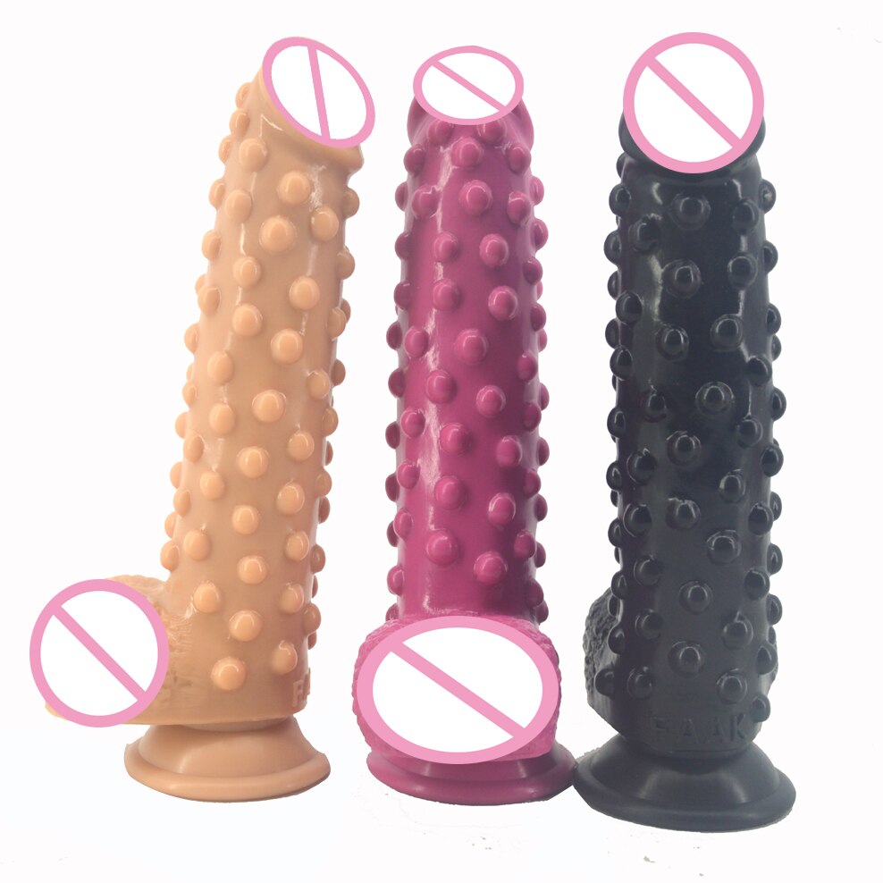 Silicone Realistic Dildo with Suction Cup Raised Pointed Extreme Stimulate Anal Dildo Big Fake Penis Sex Toys for Women