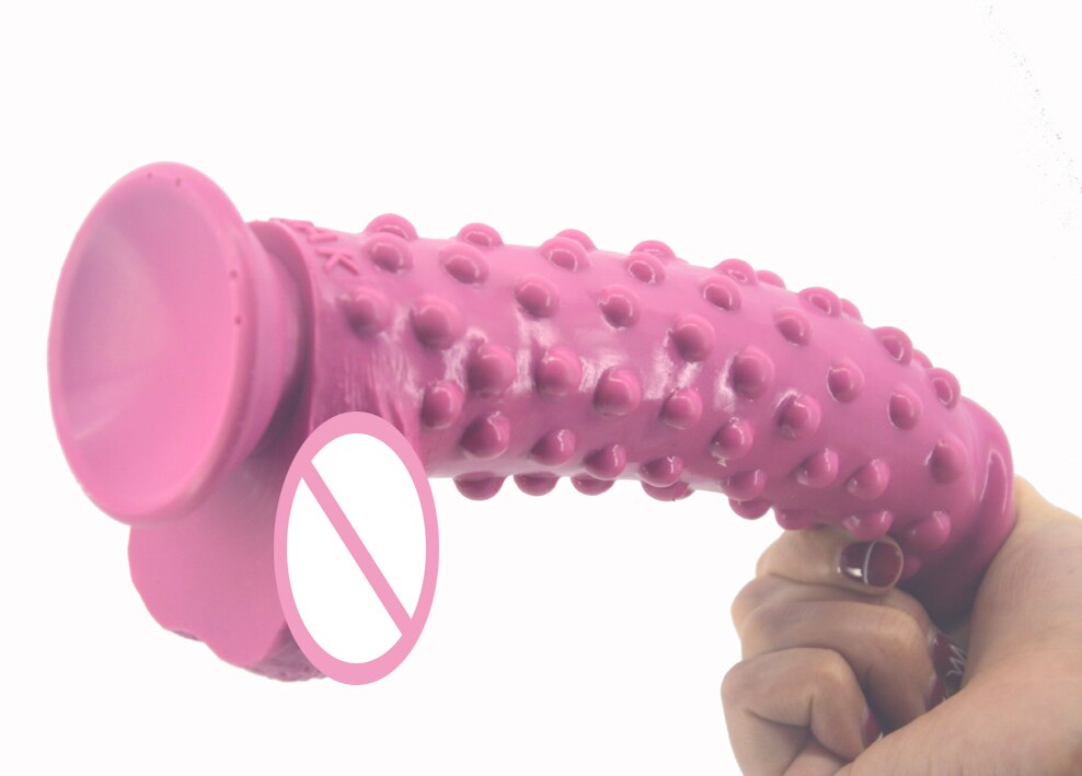 Silicone Realistic Dildo with Suction Cup Raised Pointed Extreme Stimulate Anal Dildo Big Fake Penis Sex Toys for Women