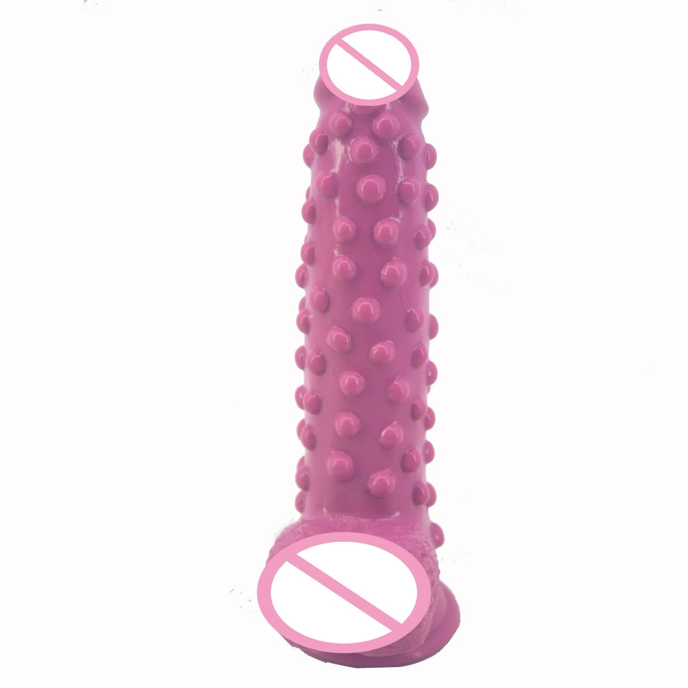 Silicone Realistic Dildo with Suction Cup Raised Pointed Extreme Stimulate Anal Dildo Big Fake Penis Sex Toys for Women