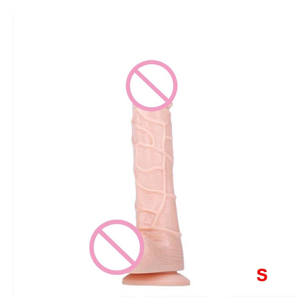 Female Silicone Masturbation Stimulate Women Manually Dildo Strong Suction Cup Sex Toys