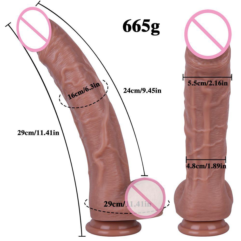 Skin Feeling Liquid Silicone Realistic XXL Dildo Soft Material Black Huge Penis Dick Suction Cup Sex Toys for Woman Masturbation