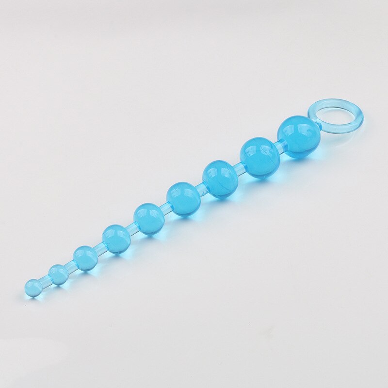 Soft Rubber Anal Plug Beads Long Orgasm Vagina Clit Pull Ring Ball Butt  Toys Adults Women Stimulator  Sex Accessories