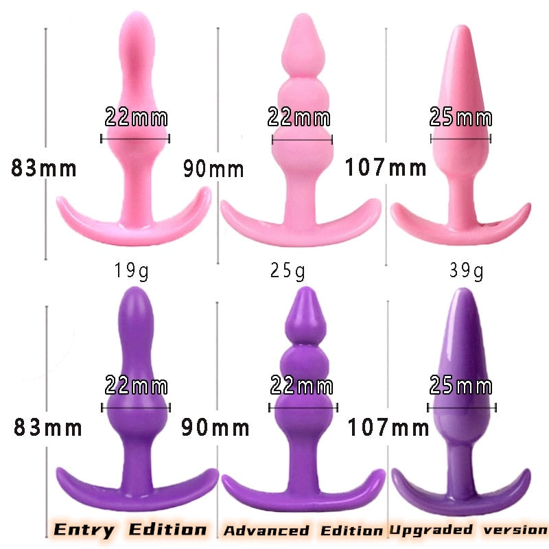 Soft Silicone Anal Dildo Butt Plug Prostate Massager Adult Gay Products Anal Plug Beads G-spot Erotic Sex Toys for Men Women