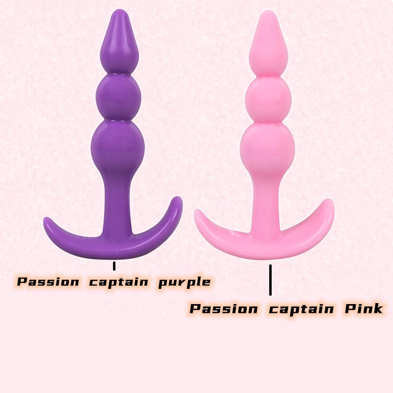 Soft Silicone Anal Dildo Butt Plug Prostate Massager Adult Gay Products Anal Plug Beads G-spot Erotic Sex Toys for Men Women