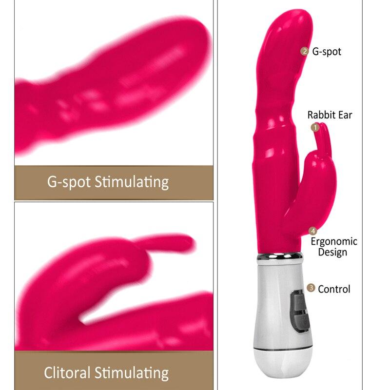 Strong Rabbits Vibrator Clitoris Stimulator 12 Speed Double G-spot Massager Sex Toys For Female Masturbator Adult Product