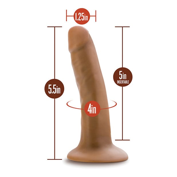 Blush Novelties - Dr Skin Silicone Dr Lucas Realistic Dildo with Balls 5.5" (Mocha)