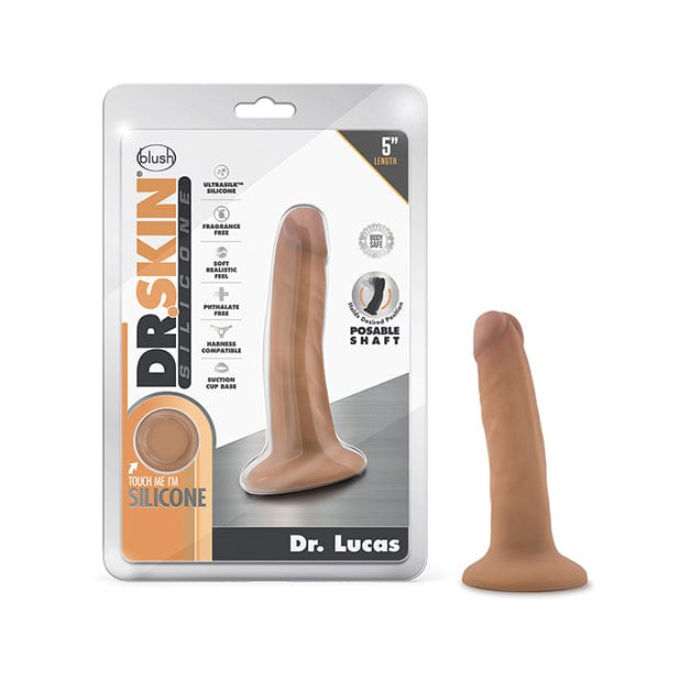 Blush Novelties - Dr Skin Silicone Dr Lucas Realistic Dildo with Balls 5.5" (Mocha)