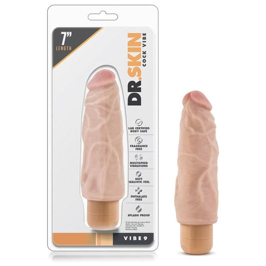 Blush Novelties - Dr Skin Vibe 9 Dong Vibrating Realistic Dildo 7" (Beige)