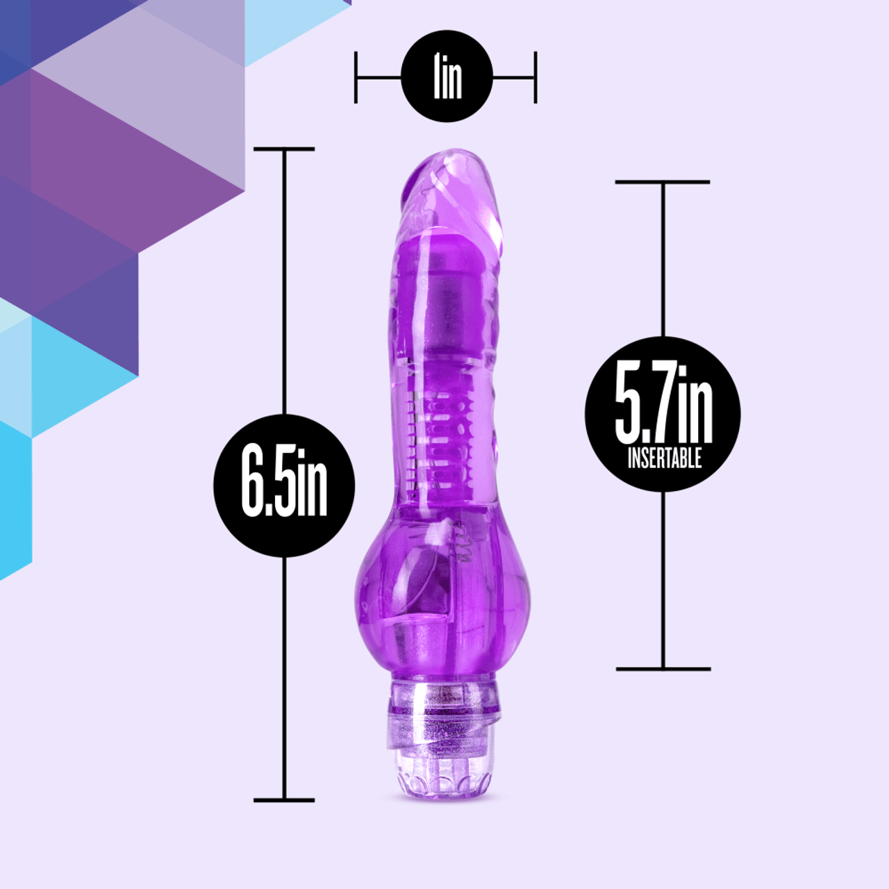 Blush Novelties - Naturally Yours Mr Right Now Vibrating Realistic Dildo 6.5" (Purple)