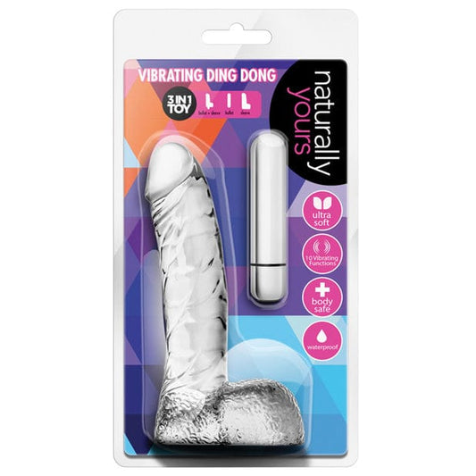 Blush Novelties - Naturally Yours Vibrating Ding Dong Realistic Dildo 6.5" (Clear)