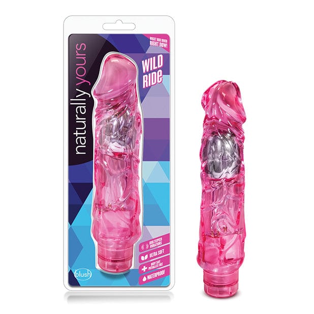 Blush Novelties - Naturally Yours Wild Ride Realistic Vibrating Dildo 9" (Pink)