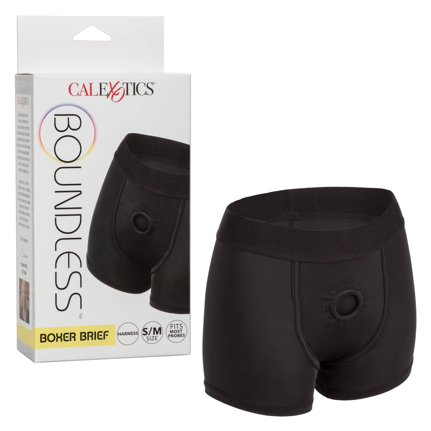 California Exotics - Boundless Boxer Brief Strap On Harness S/M (Black)