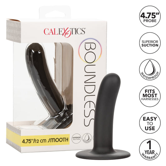 California Exotics - Boundless Smooth Pegging Probe Strap on Dildo 4.75" (Black)