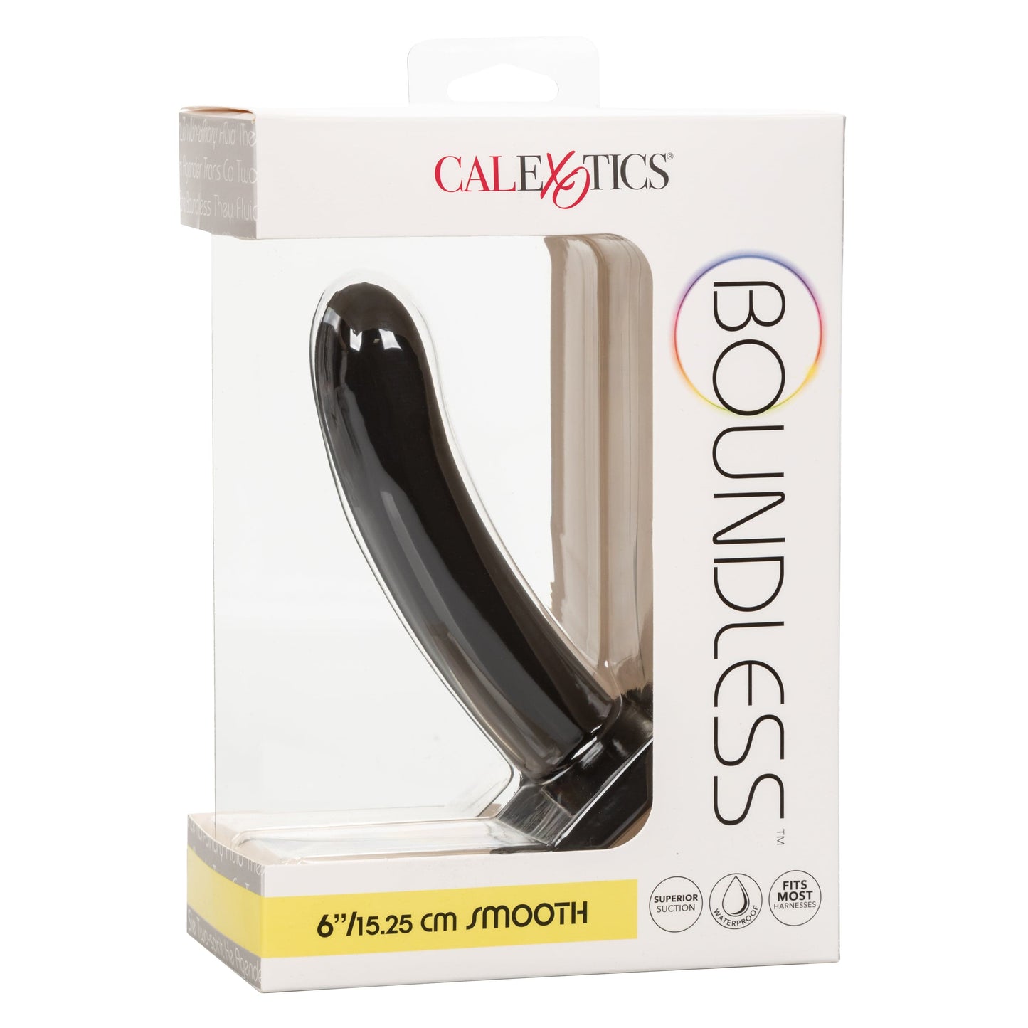 California Exotics - Boundless Smooth Pegging Probe Strap on Dildo 6" (Black)