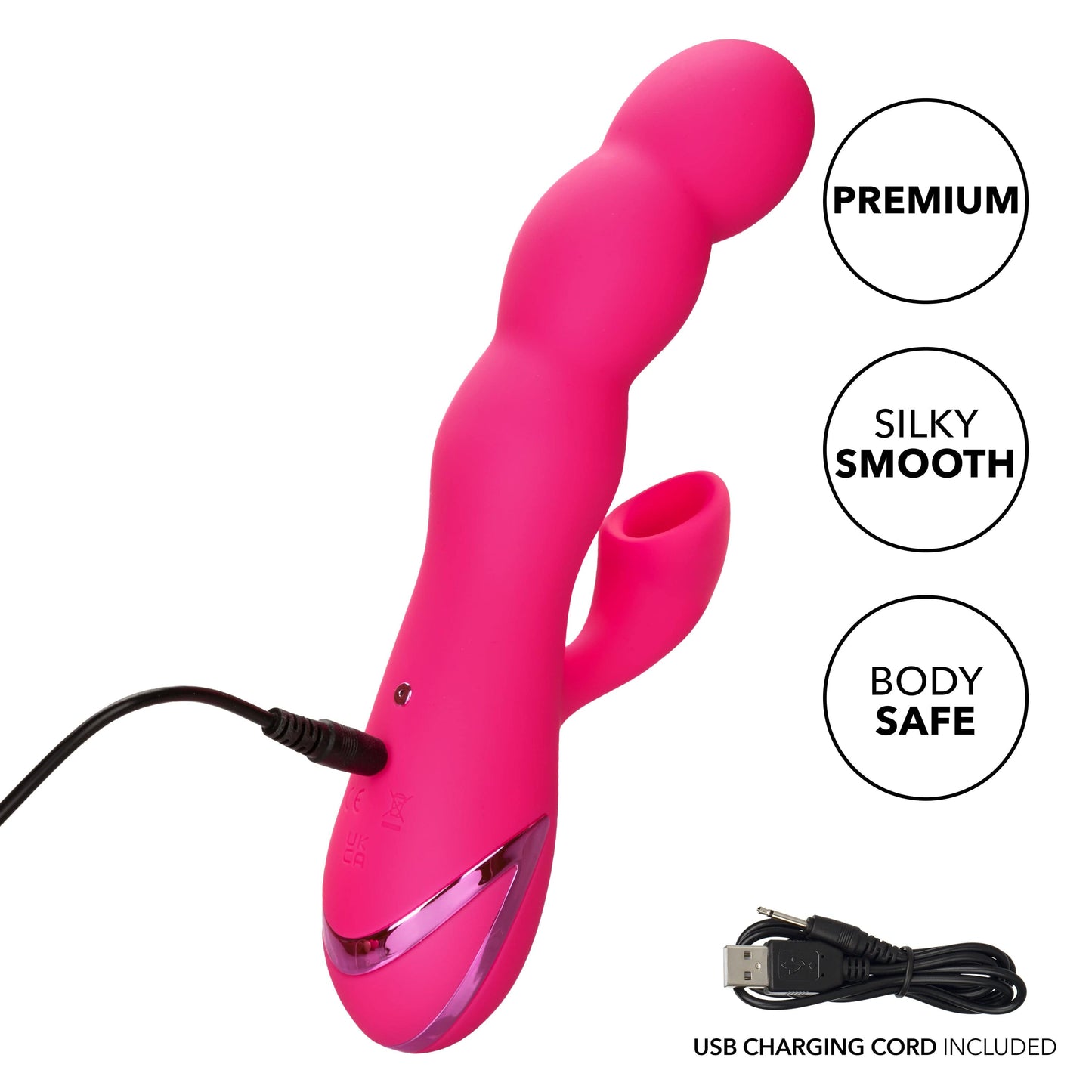 California Exotics - California Dreaming Oceanside Orgasm Suction Rabbit Vibrator (Pink)