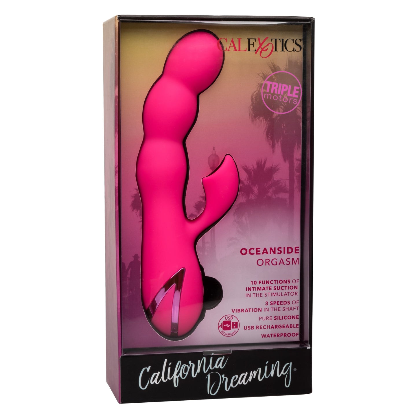 California Exotics - California Dreaming Oceanside Orgasm Suction Rabbit Vibrator (Pink)