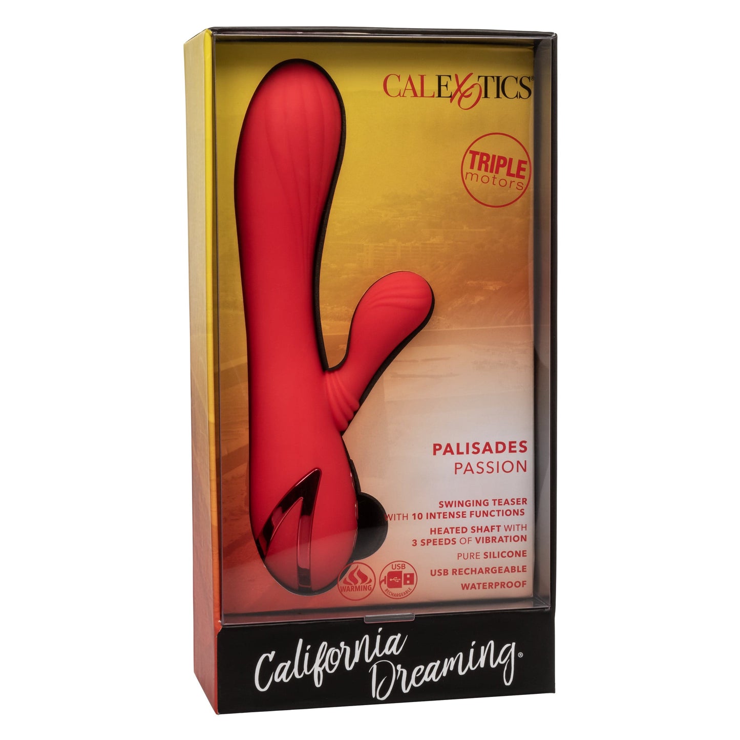 California Exotics - California Dreaming Palisades Passion Heat Swing Rabbit Vibrator (Red)