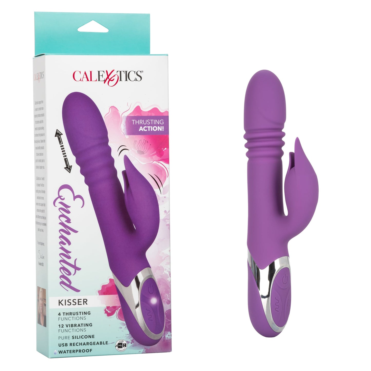 California Exotics - Enchanted Kisser Thrusting Rabbit Vibrator (Purple)