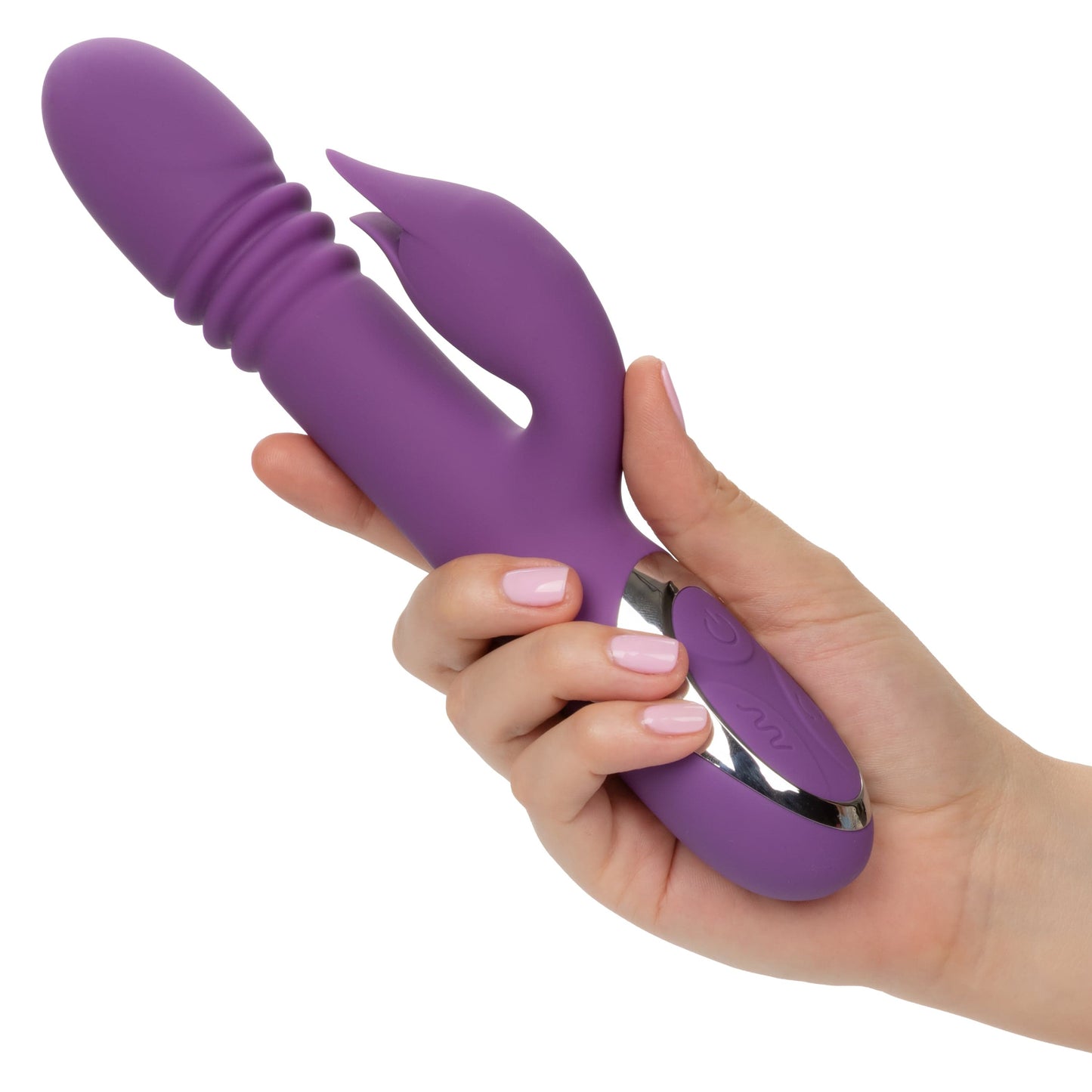 California Exotics - Enchanted Kisser Thrusting Rabbit Vibrator (Purple)