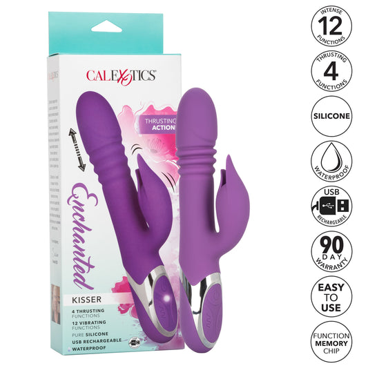 California Exotics - Enchanted Kisser Thrusting Rabbit Vibrator (Purple)