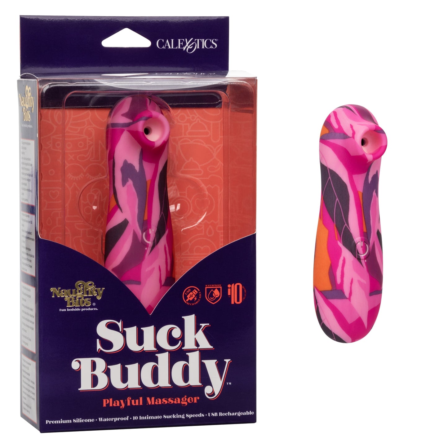 California Exotics - Naughty Bits Suck Buddy Playful Massager Clitoral Air Stimulator (Multi Colour)