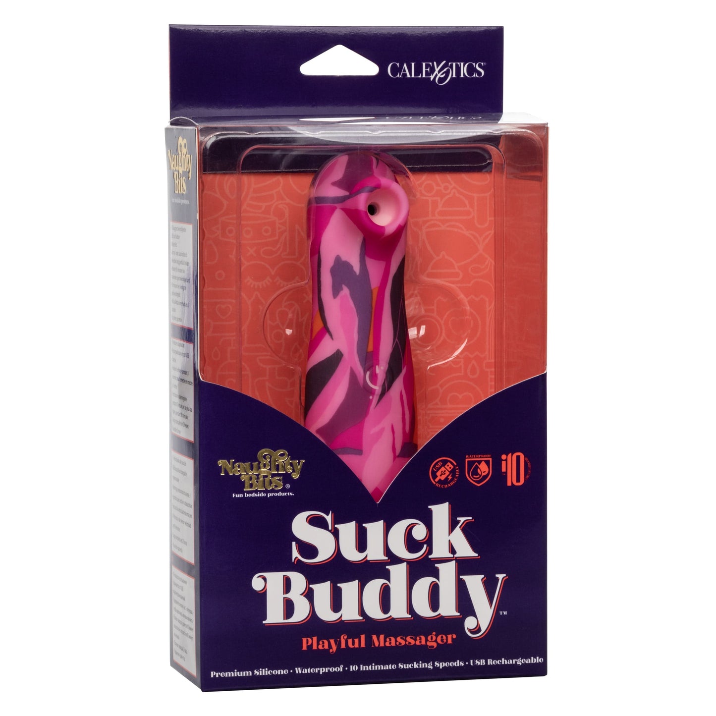 California Exotics - Naughty Bits Suck Buddy Playful Massager Clitoral Air Stimulator (Multi Colour)