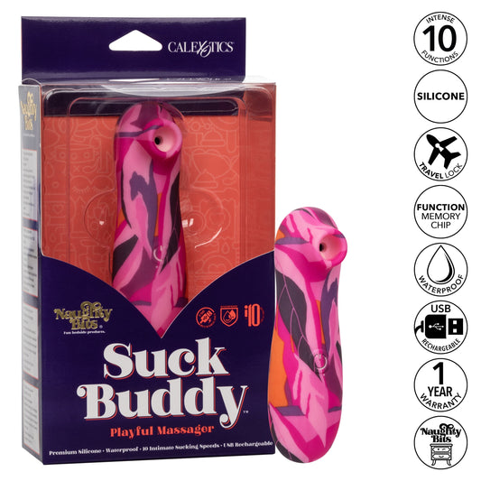 California Exotics - Naughty Bits Suck Buddy Playful Massager Clitoral Air Stimulator (Multi Colour)