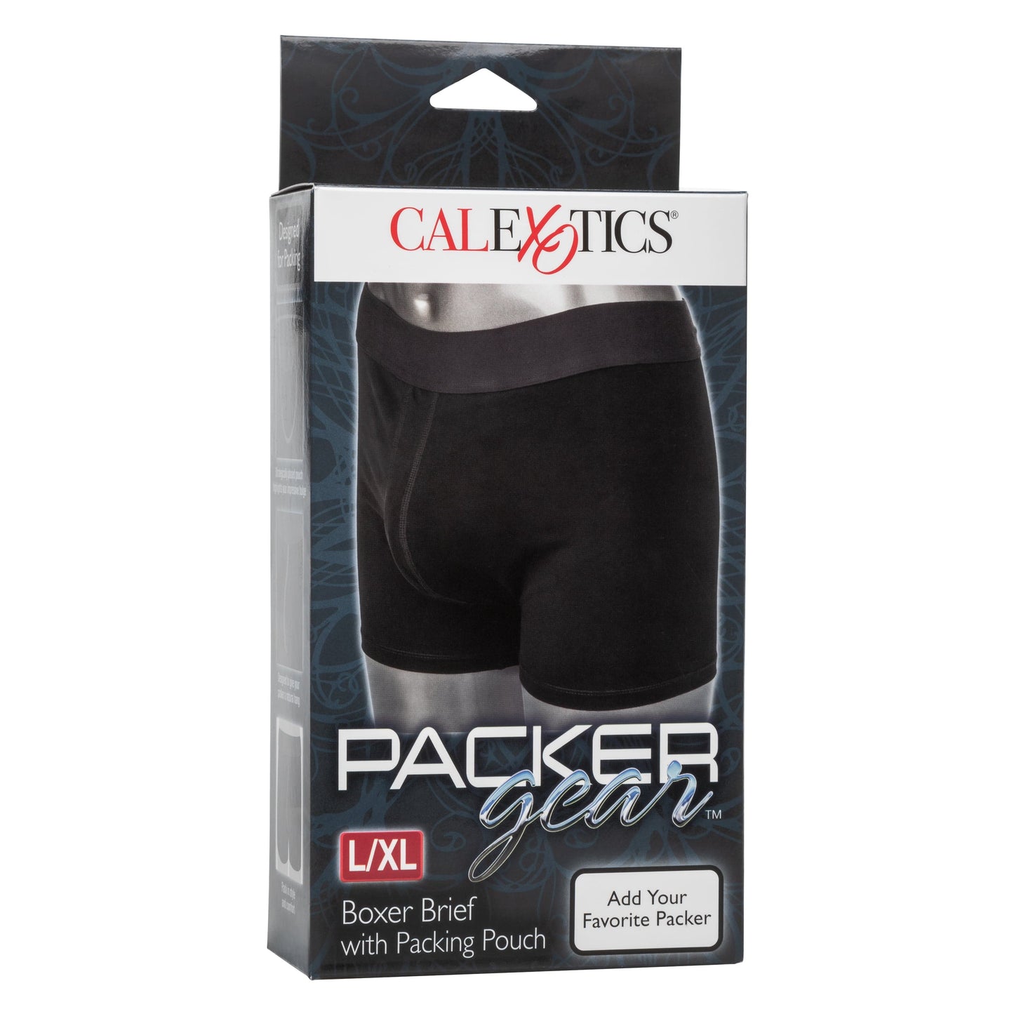 California Exotics - Packer Gear Boxer Brief Strap On Harness with Packing Pouch L/XL (Black)