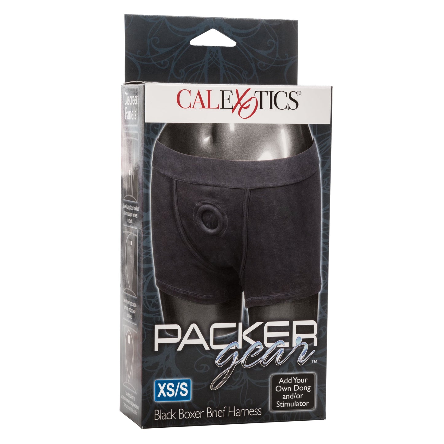 California Exotics - Packer Gear Boxer Brief Strap On Harness XS/S (Black)