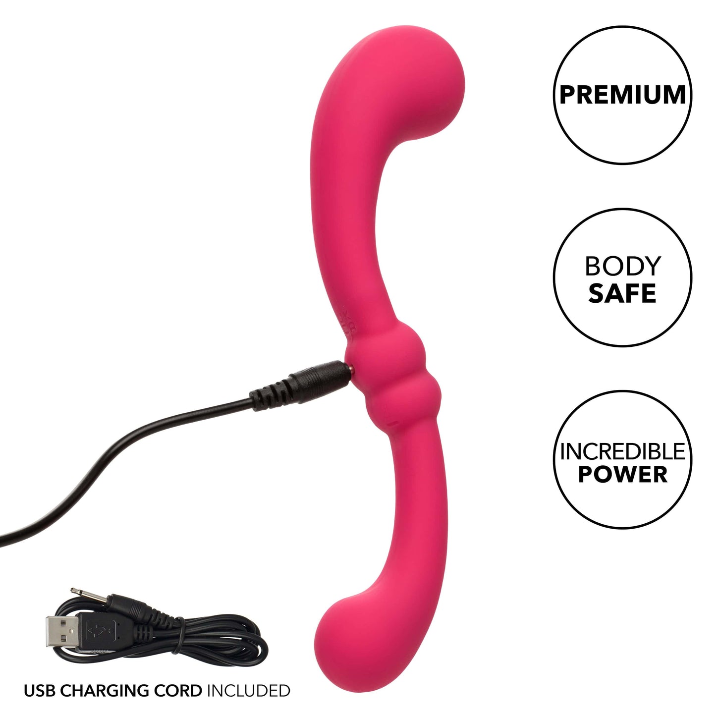 California Exotics - Pretty Little Wands Curvy Flexible G Spot Vibrator (Pink)