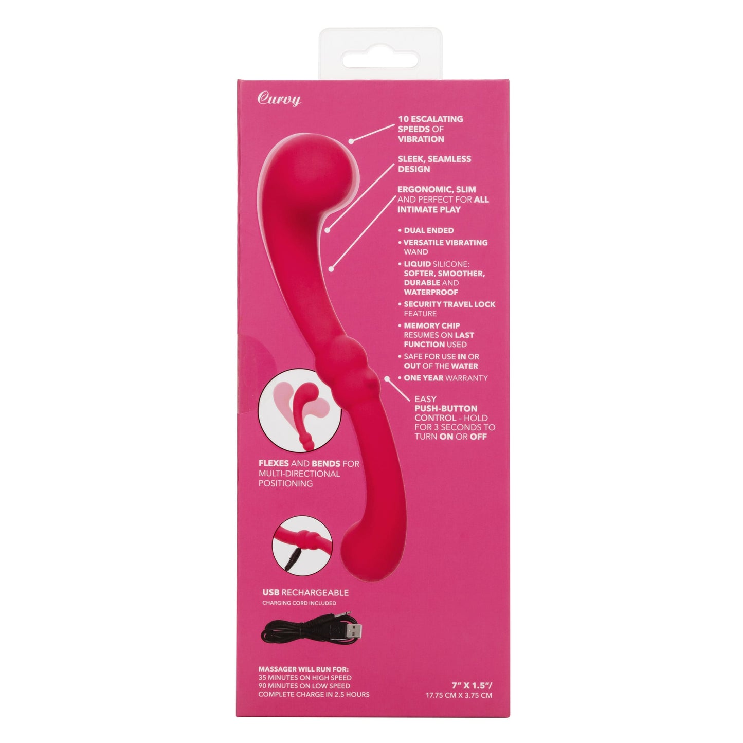 California Exotics - Pretty Little Wands Curvy Flexible G Spot Vibrator (Pink)