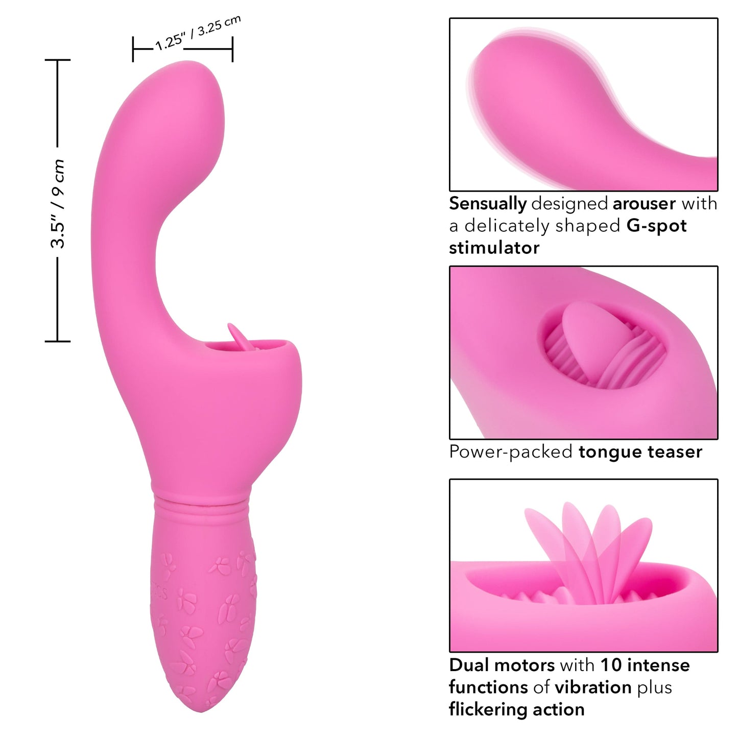 California Exotics - Rechargeable Butterfly Kiss Flicker G Spot Vibrator (Pink)