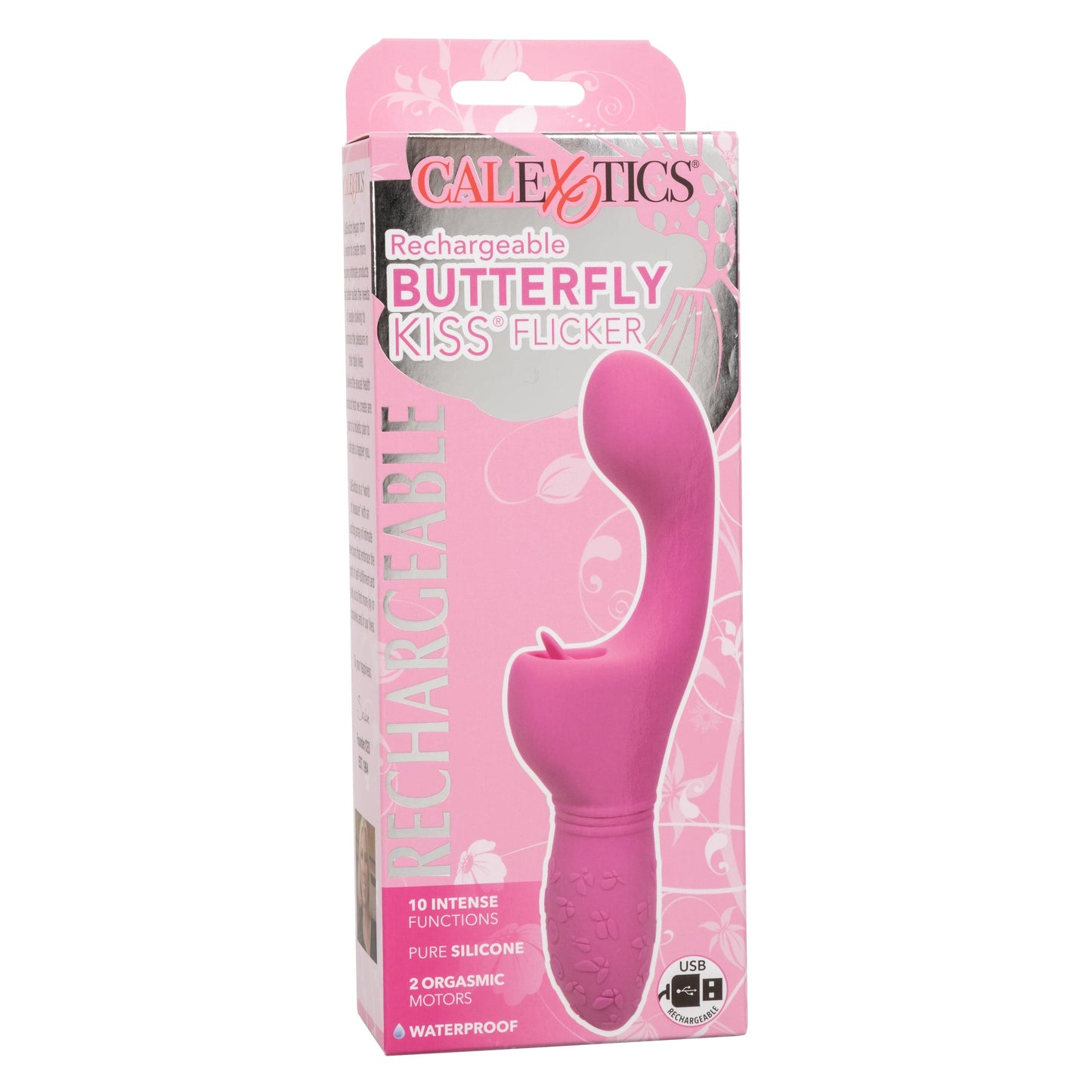 California Exotics - Rechargeable Butterfly Kiss Flicker G Spot Vibrator (Pink)