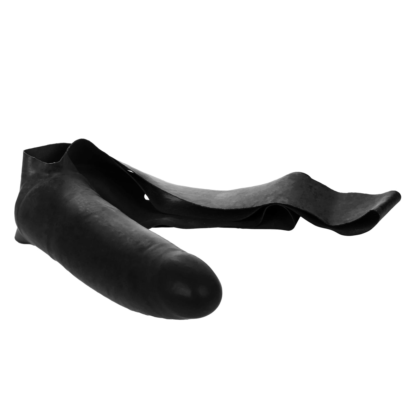 California Exotics - The Original Accommodator Latex Dong Mouth Strap On (Black)