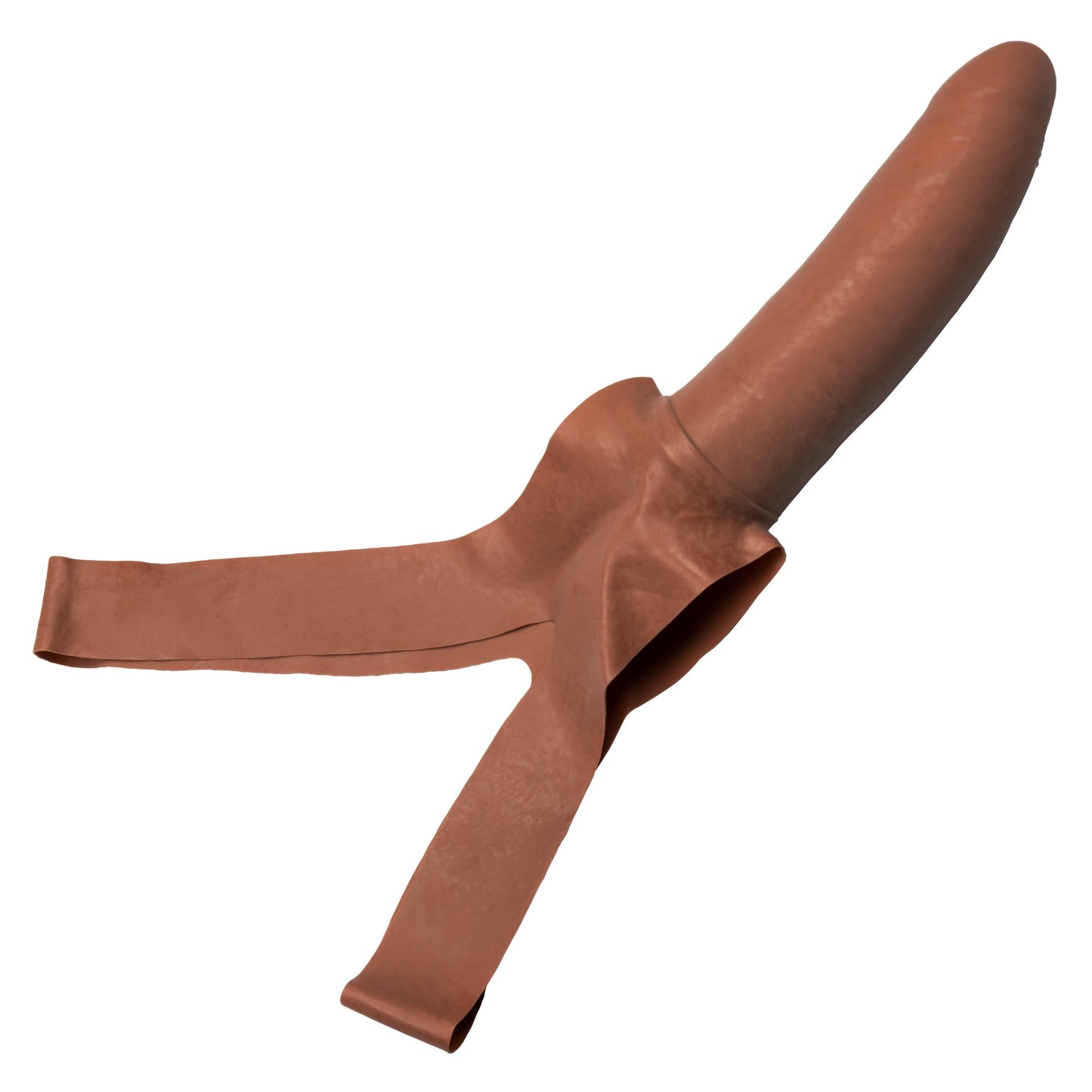 California Exotics - The Original Accommodator Latex Dong Mouth Strap On (Brown)