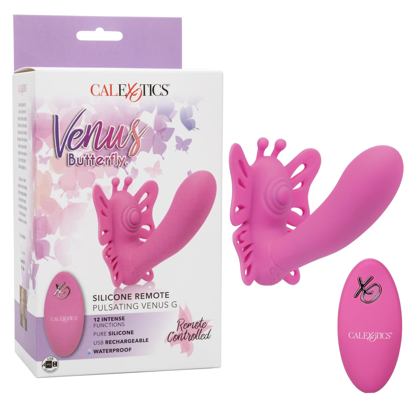 California Exotics - Venus Butterfly Silicone Remote Pulsating Venus G Spot Vibrator (Pink)