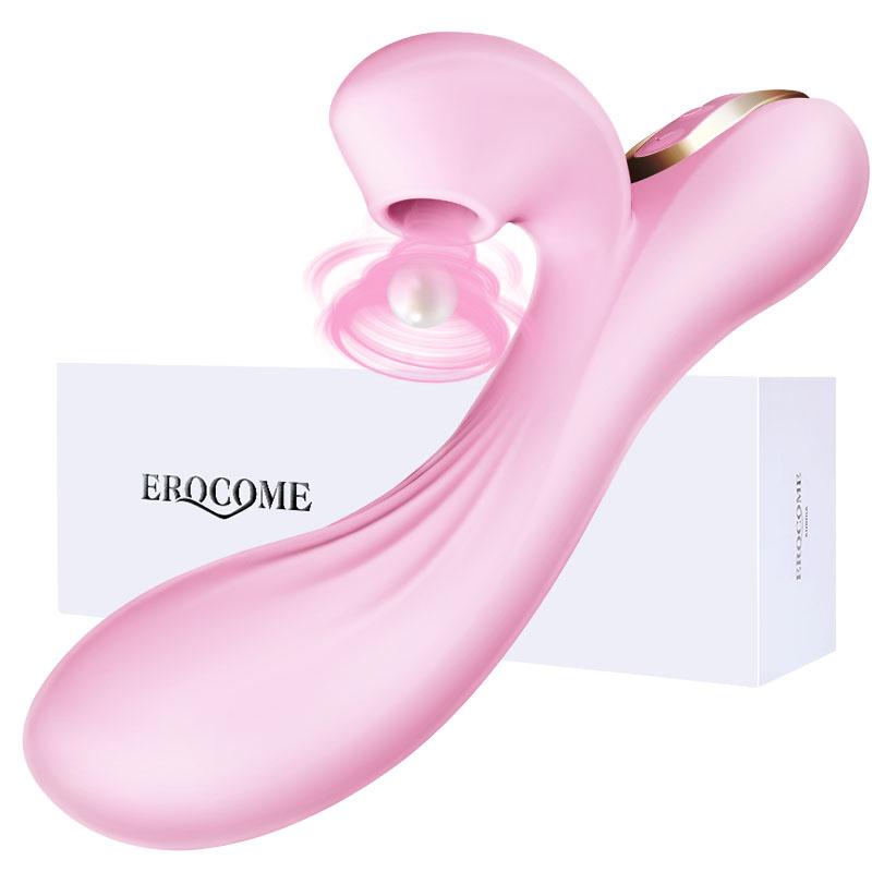 Erocome - Delphinus Vibrating Sucking Rabbit Vibrator (Pink)