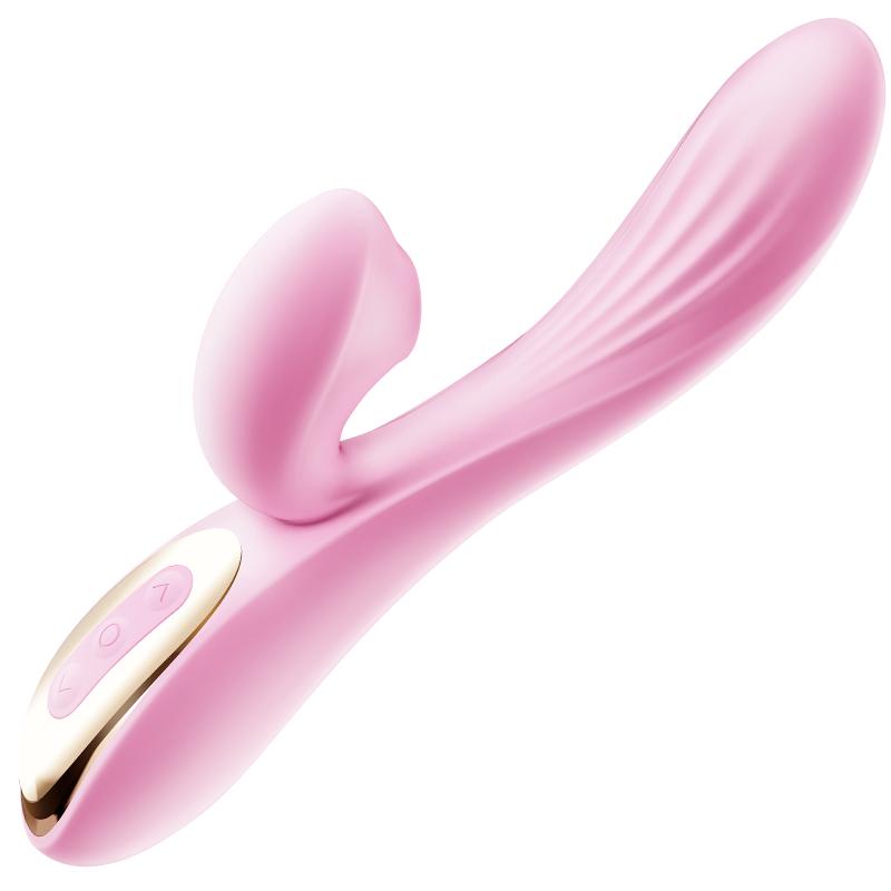 Erocome - Delphinus Vibrating Sucking Rabbit Vibrator (Pink)