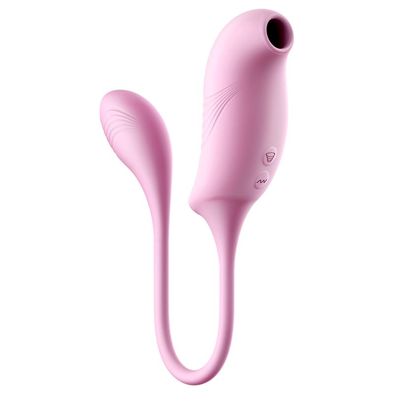 Erocome - Tucana Dual Clitoral Air Stimulator with Bullet (Pink)