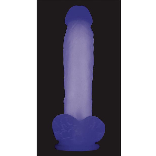 Evolved - Luminous Grow in the Dark Realistic Dildo with Balls 8" (Purple)