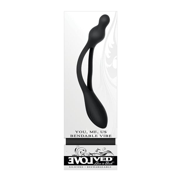 Evolved - You Me Us Bendable Vibe Silicone Flexibe Vibrator (Black)