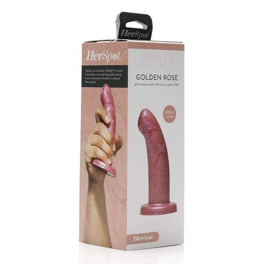 Fleshlight - Her Spot Platinum Cured Silicone G Spot Dildo Small (Golden Rose)